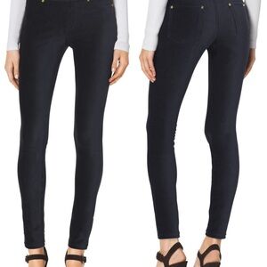 Michael Kors Black Stretchy Skinny Corduroy Pants with Gold Accents XL